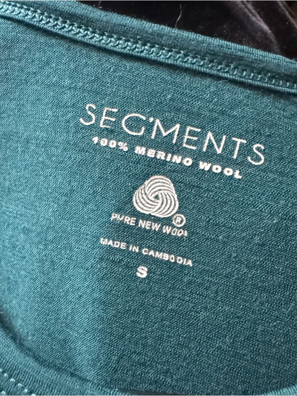 Segments 100% Merino Wool Emerald Green Long Sleeve Shirt - Picture 3 of 5